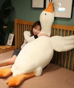 Almohada de Peluche de Ganso MUVLUS, Gigante Blanco,