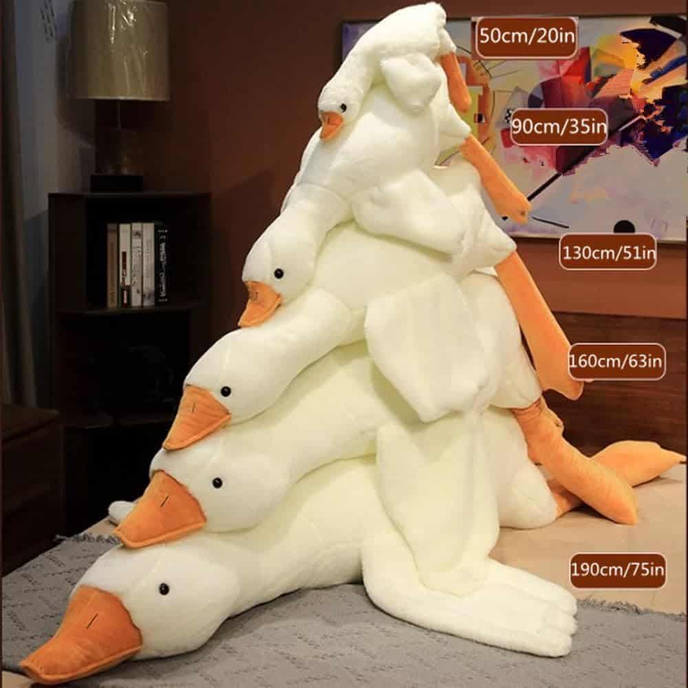 Almohada de Peluche de Ganso MUVLUS, Gigante Blanco, - Imagen 4