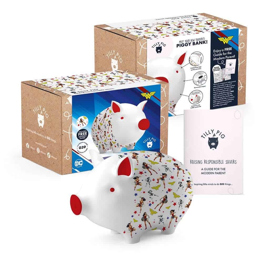 Hucha de cerámica Tilly Pig para niños y niñas diseño de - Imagen 4