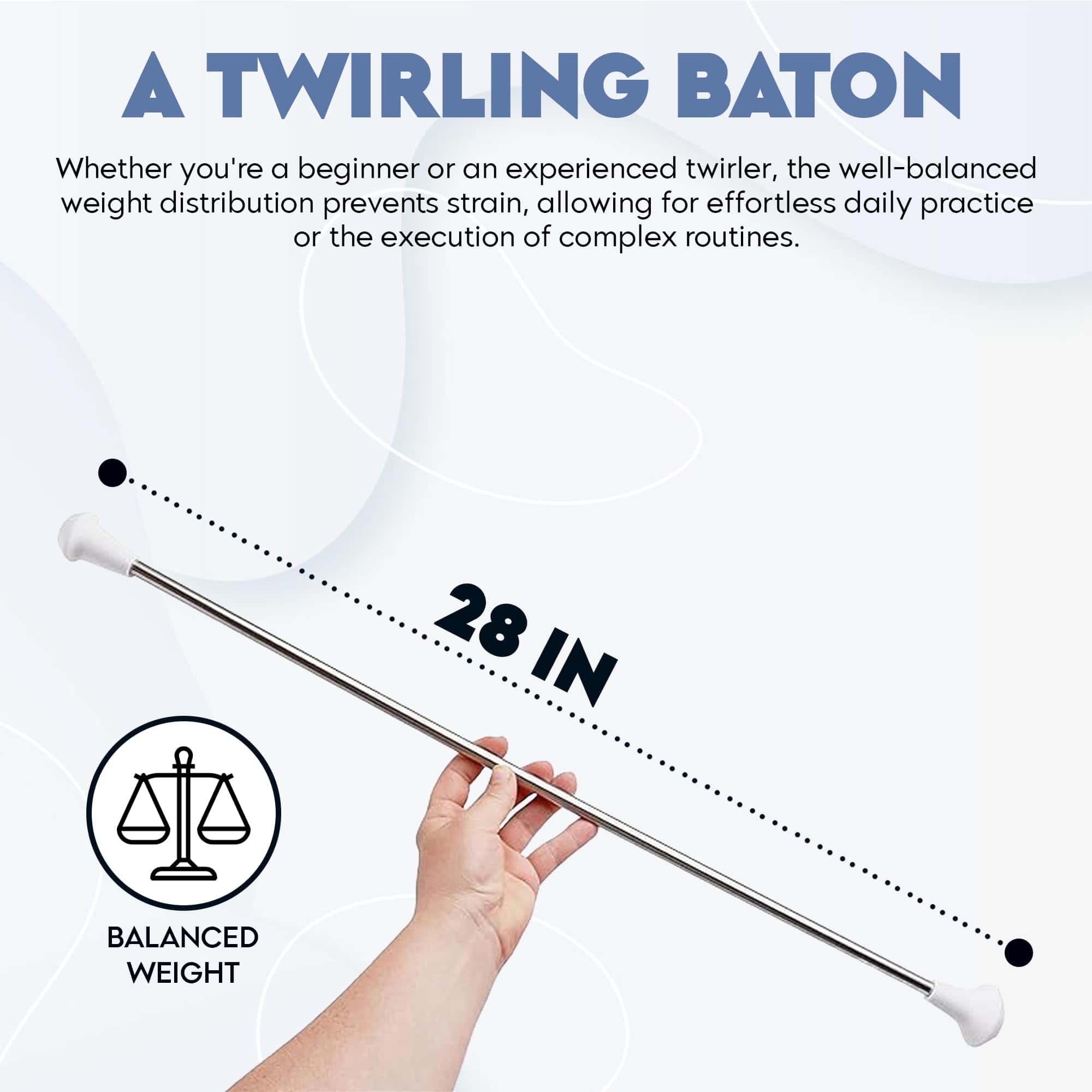 Bastón de Marcha y Giro de 28 pulgadas en acero inoxidable - Imagen 4