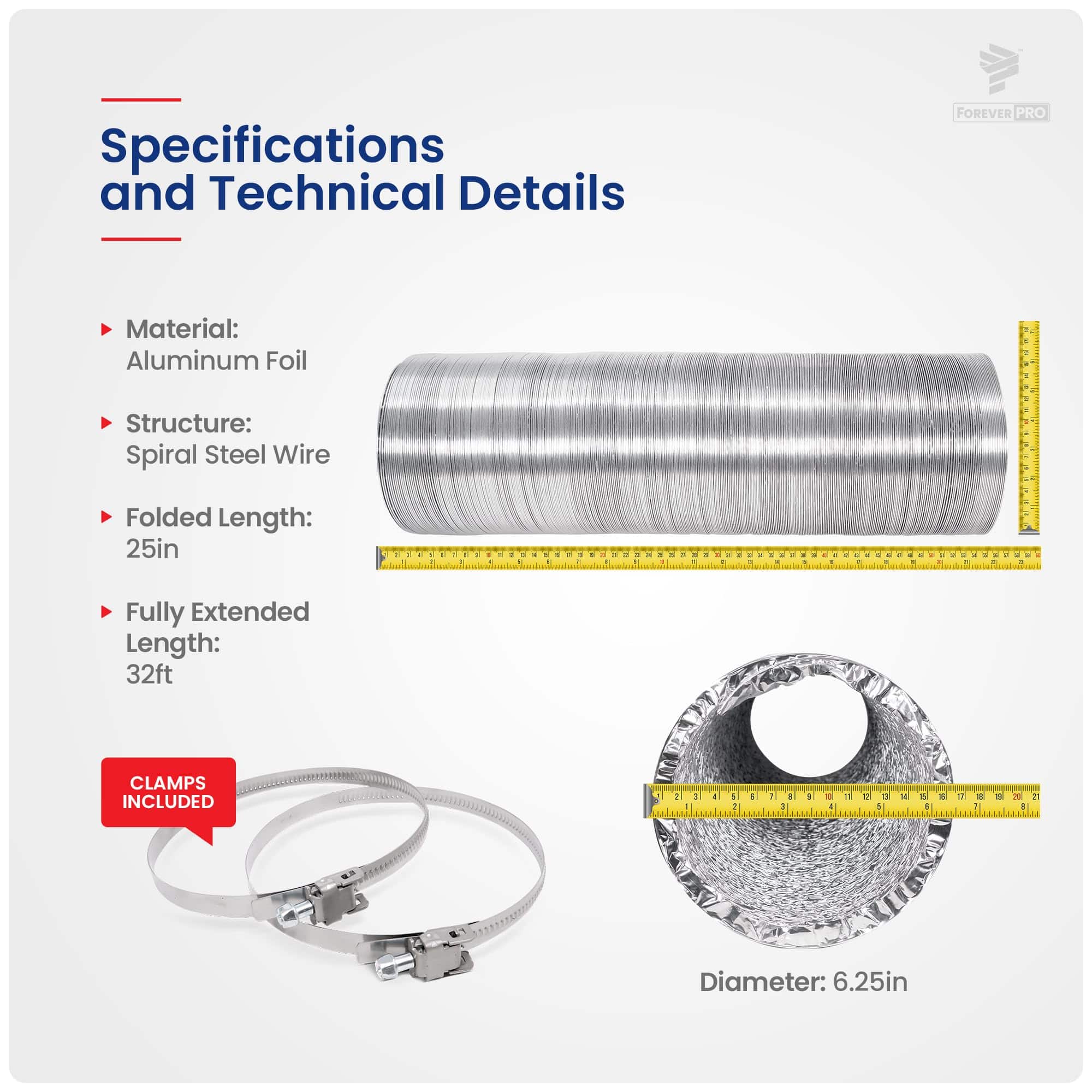 Manguera de conducto para secadora ForeverPRO flexible de - Imagen 6