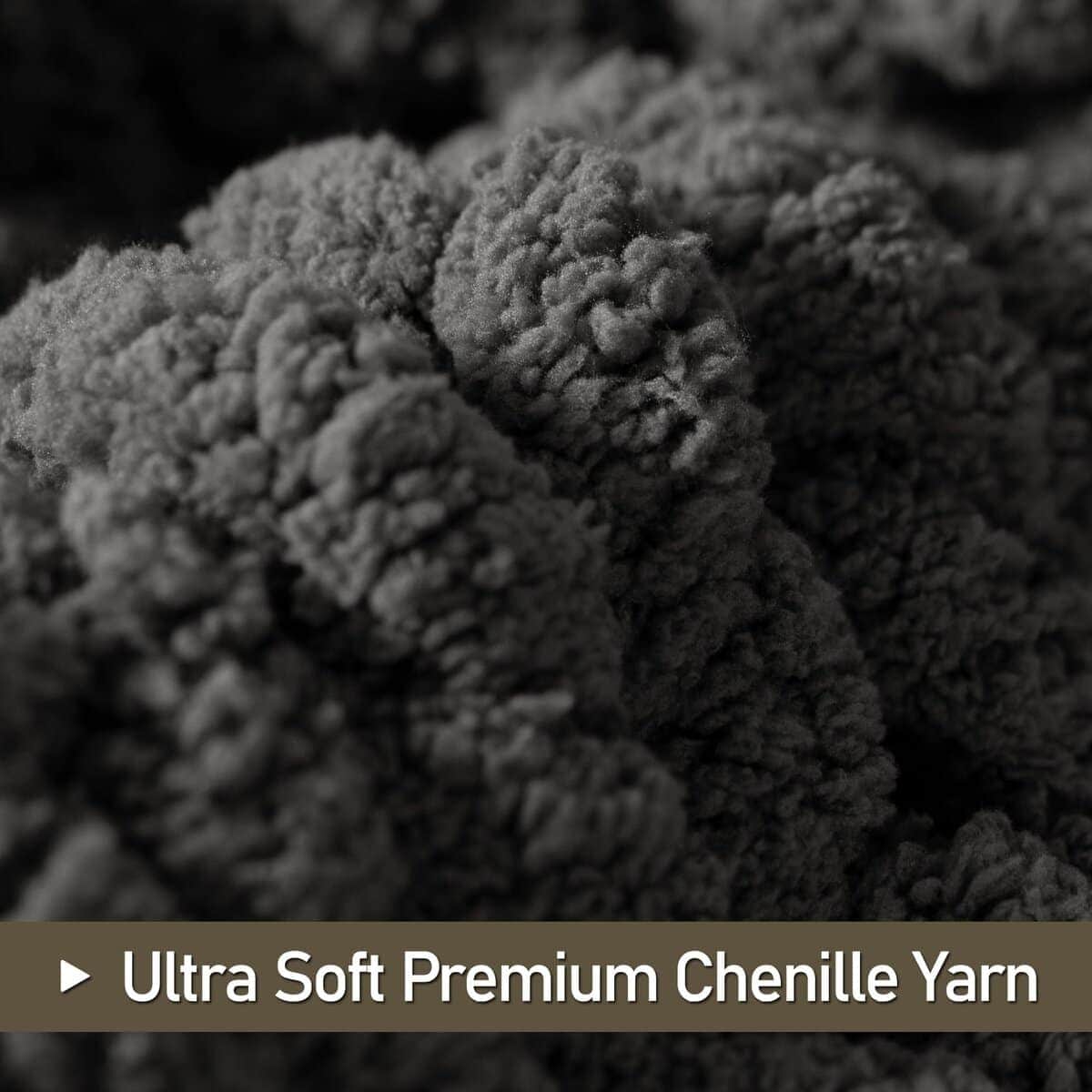 Manta de Lana Gruesa Tejida a Mano de 50"X 60", 100% Hecha - Imagen 4