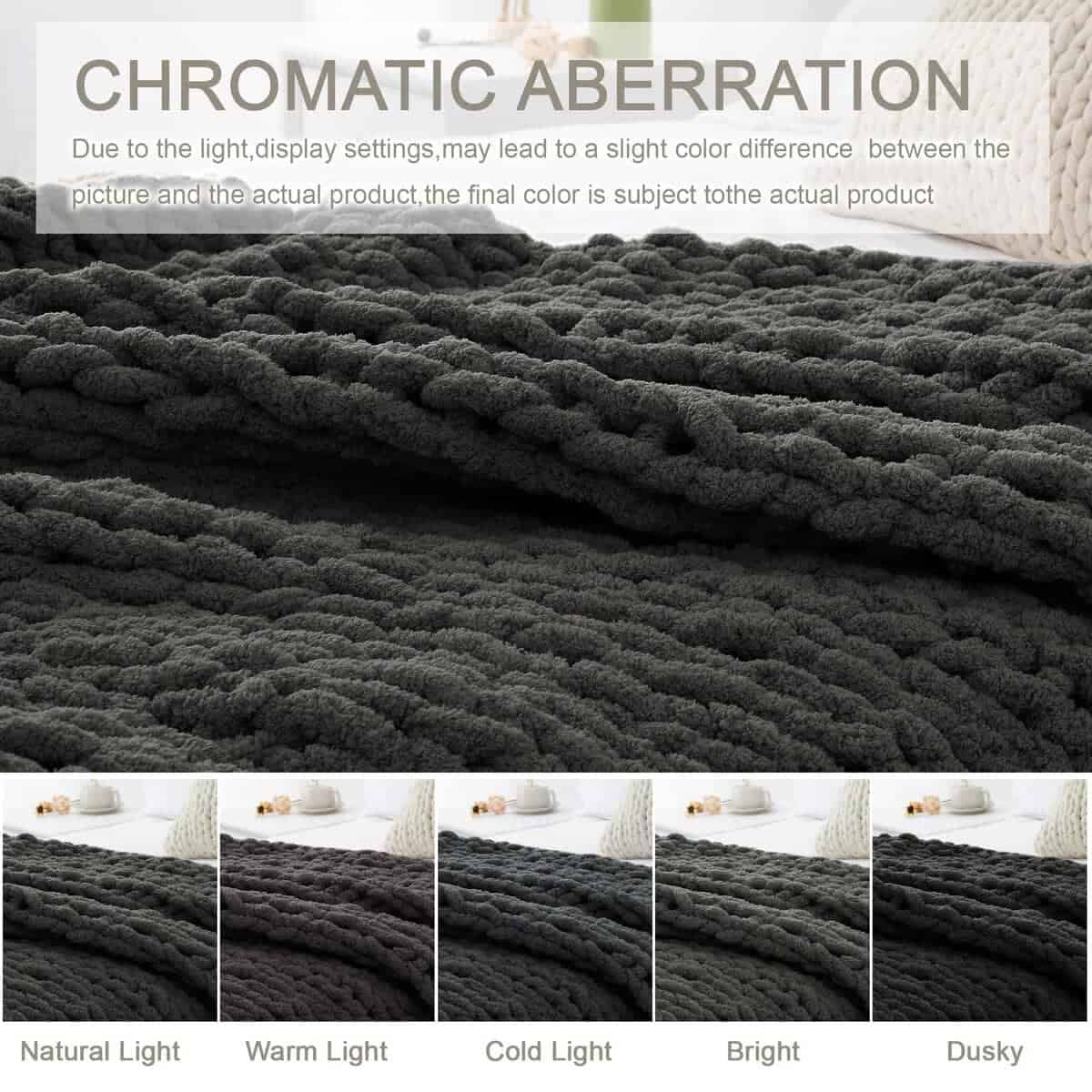 Manta de Lana Gruesa Tejida a Mano de 50"X 60", 100% Hecha - Imagen 7