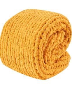 Manta de Punto Grueso PurPlaisir Manta de -Amarillo Cosecha