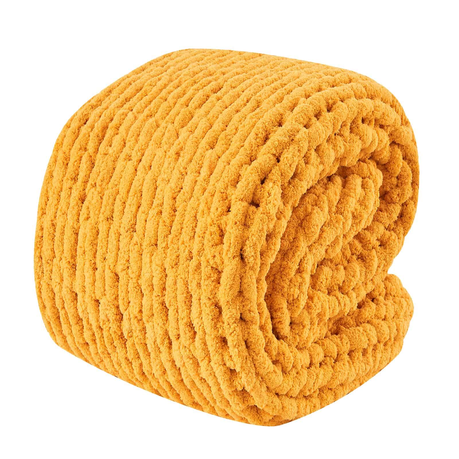 Manta de Punto Grueso PurPlaisir Manta de -Amarillo Cosecha