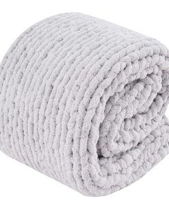 Manta de Punto Grueso PurPlaisir Manta de -Gris Claro