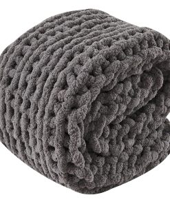 Manta de Punto Grueso PurPlaisir Manta de -Gris Oscuro