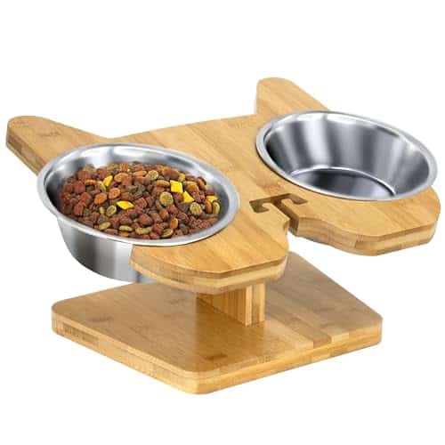 Tazones inclinados para perros CREHNIL para bulldogs