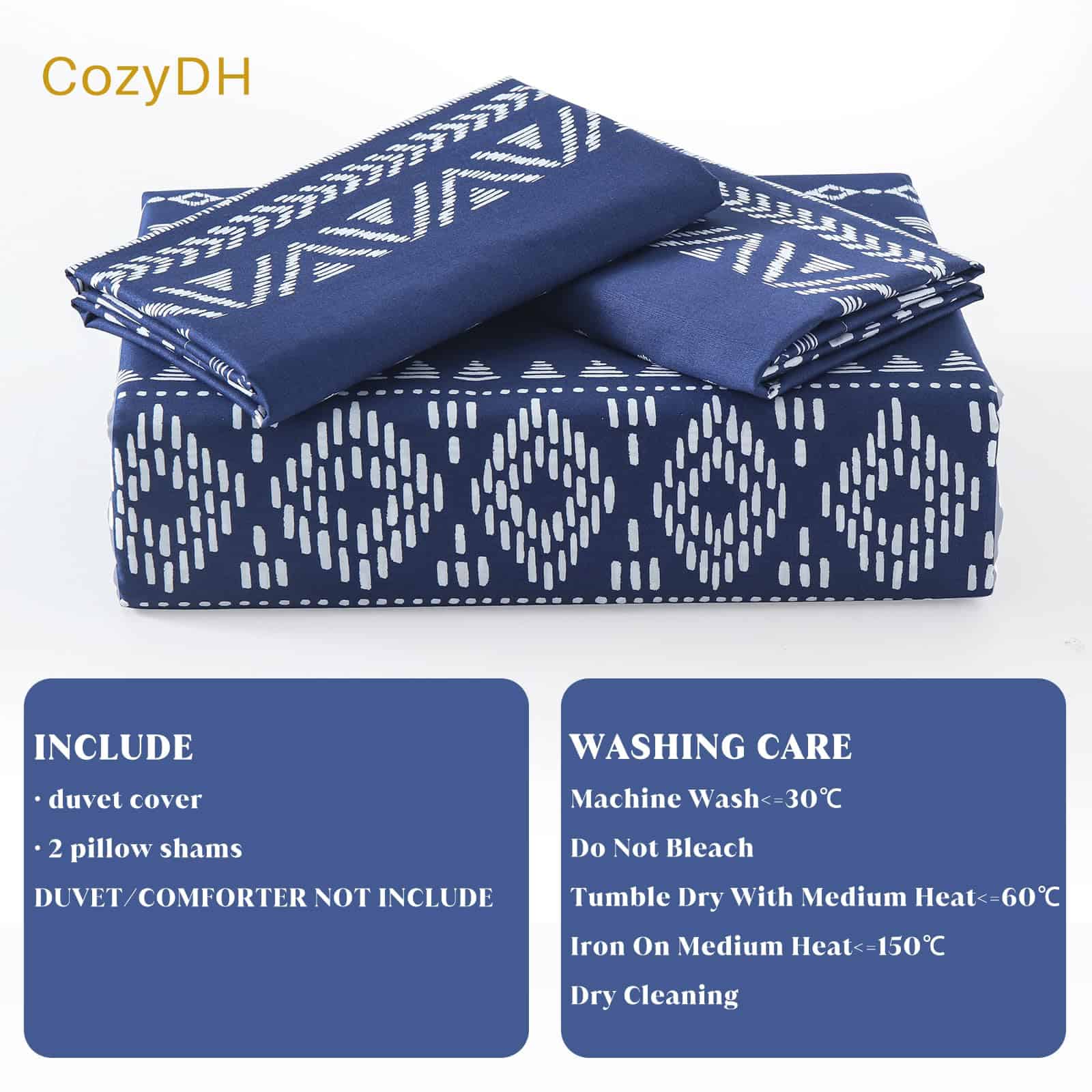 Juego de Funda de Edredón Boho CozyDH Queen Size - 100% - Imagen 7