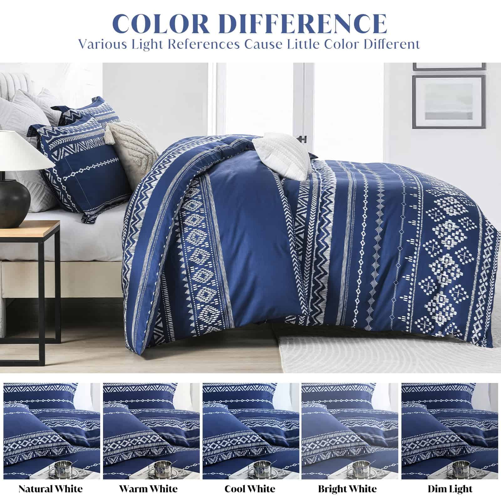 Juego de Funda de Edredón Boho CozyDH Queen Size - 100% - Imagen 8