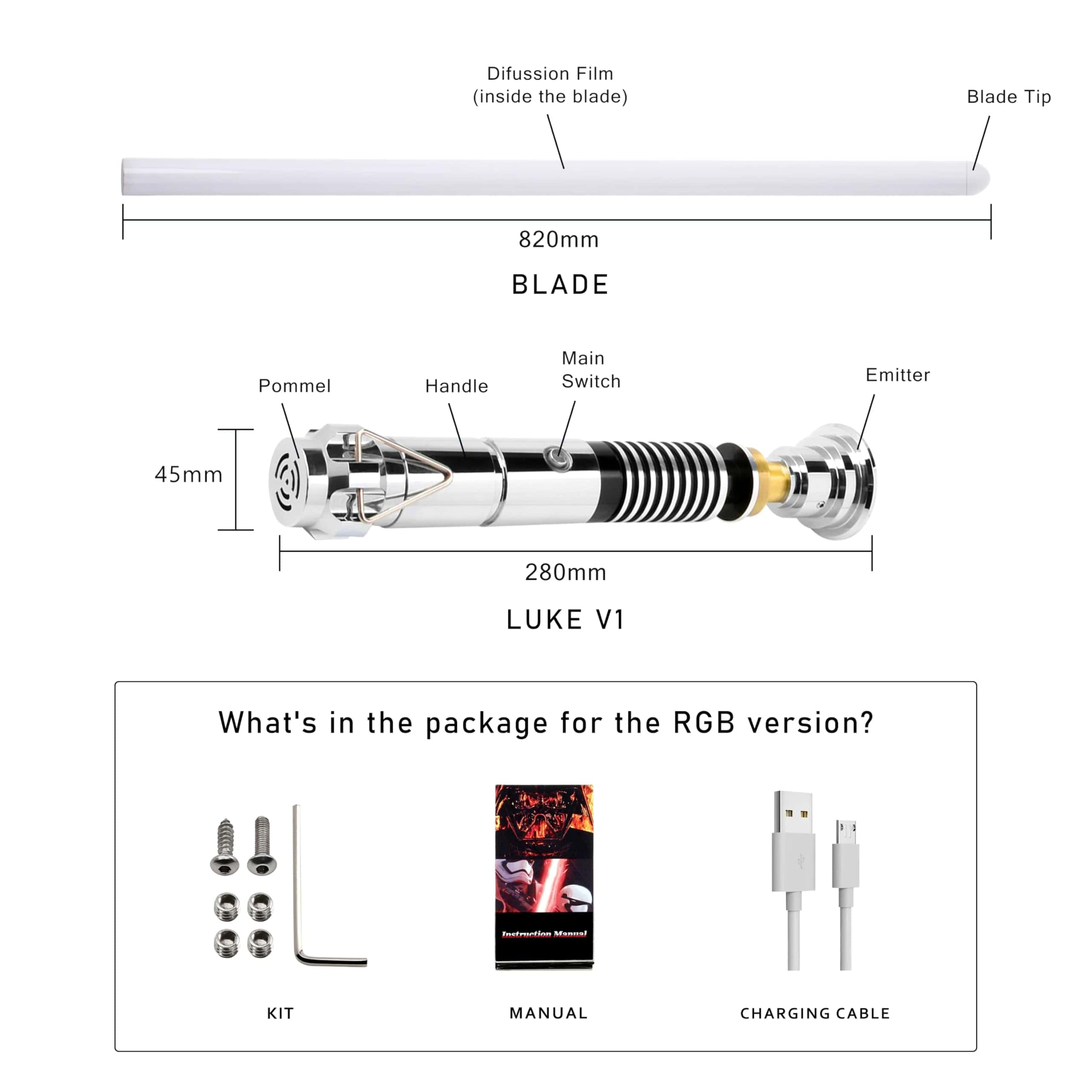 Sable de Luz de Duelo Suave para Adultos | Control de - Imagen 7
