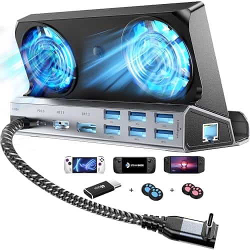 Estación de acoplamiento de Steam Deck de 11 en 1 para