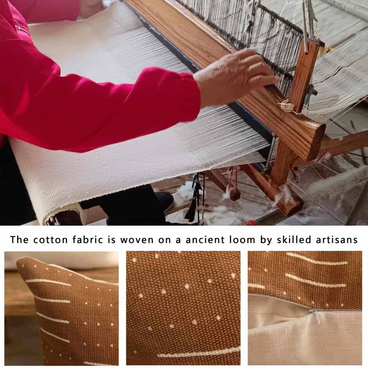 EMWEYKE Juego de 2 Fundas de Cojín Africano Mudcloth, 20x20 - Imagen 4