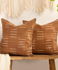 Set de 2 Fundas de Cojín Africanas de Mudcloth EMWEYKE,