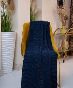 Manta de Punto de Cable de Pescador ARAN ISLE 100% Lana