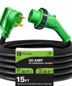 Cable de extensión de corriente de RV de 30 amperios y 15