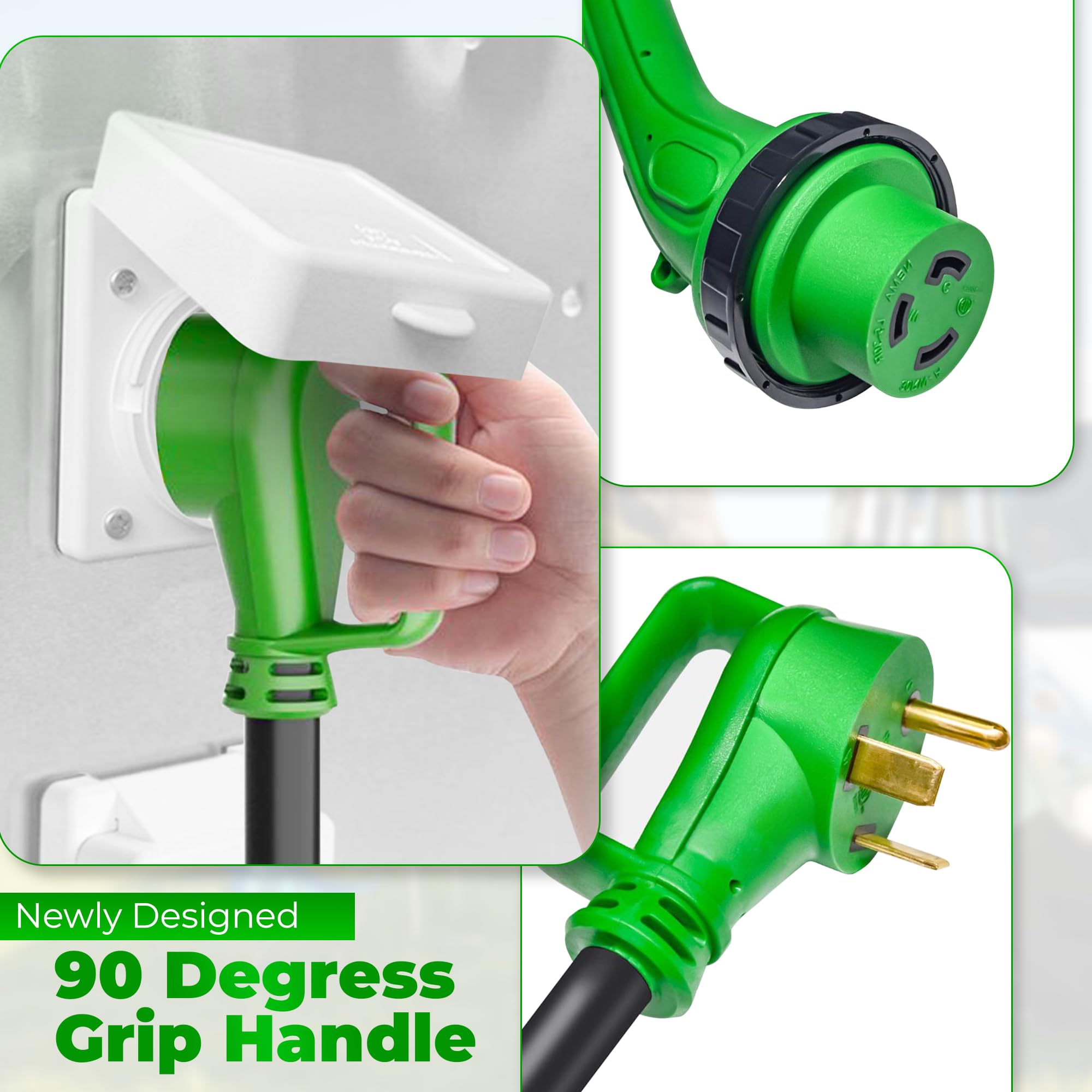 Cable de extensión de corriente de RV de 30 amperios y 15 - Imagen 5