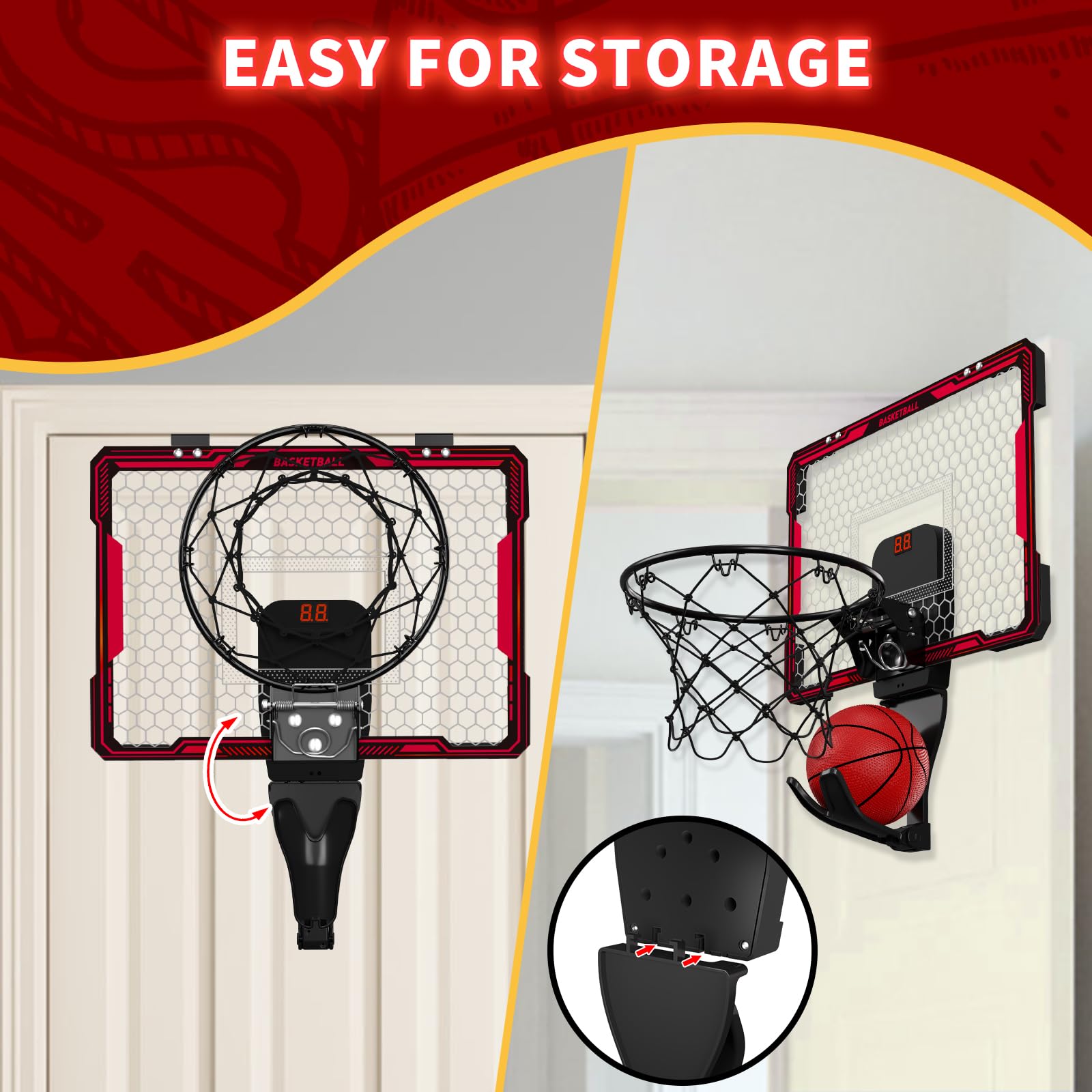 Canasta de Baloncesto HYES con Control Remoto Interior con - Imagen 7