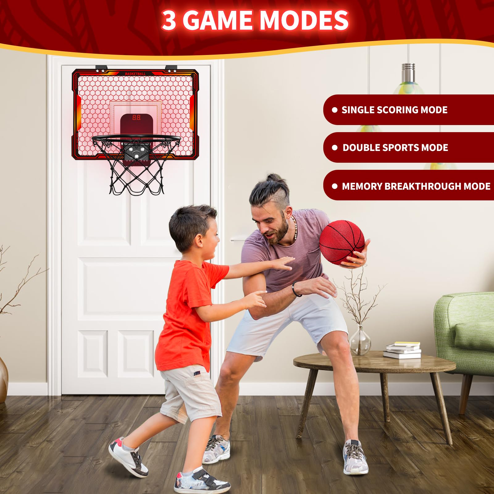 Canasta de Baloncesto HYES con Control Remoto Interior con - Imagen 6