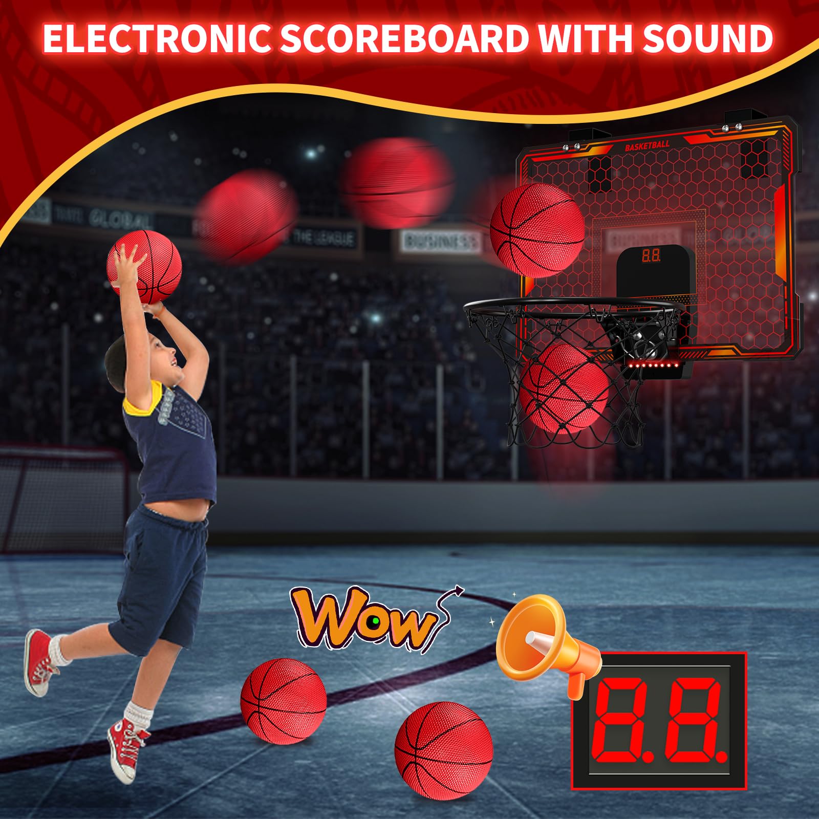 Canasta de Baloncesto HYES con Control Remoto Interior con - Imagen 5