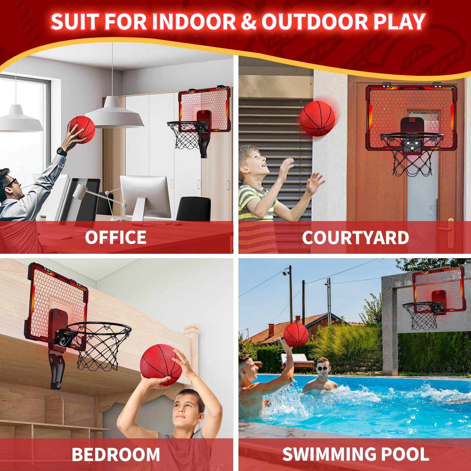 Canasta de Baloncesto HYES con Control Remoto Interior con - Imagen 10