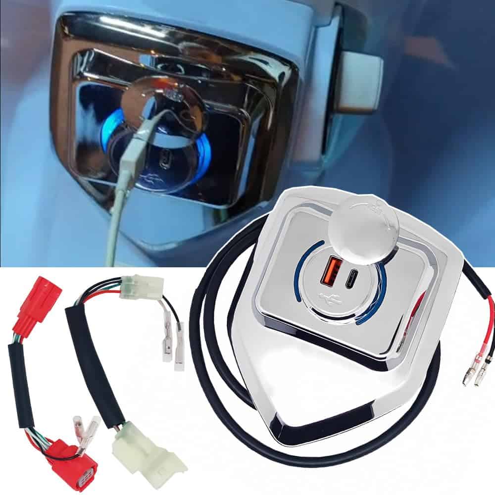 Cargador de teléfono USB para motocicleta a prueba de agua,