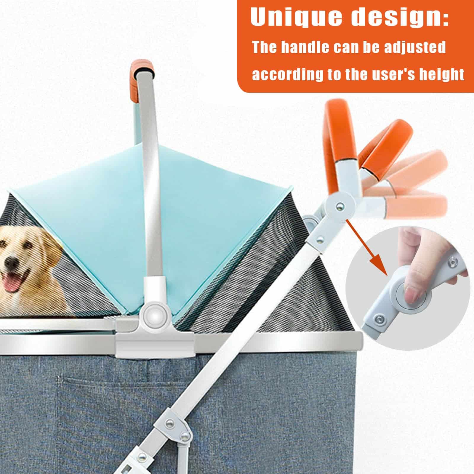 Carriola para Mascotas, Carriola para Perros, 3 en 1 - Imagen 6