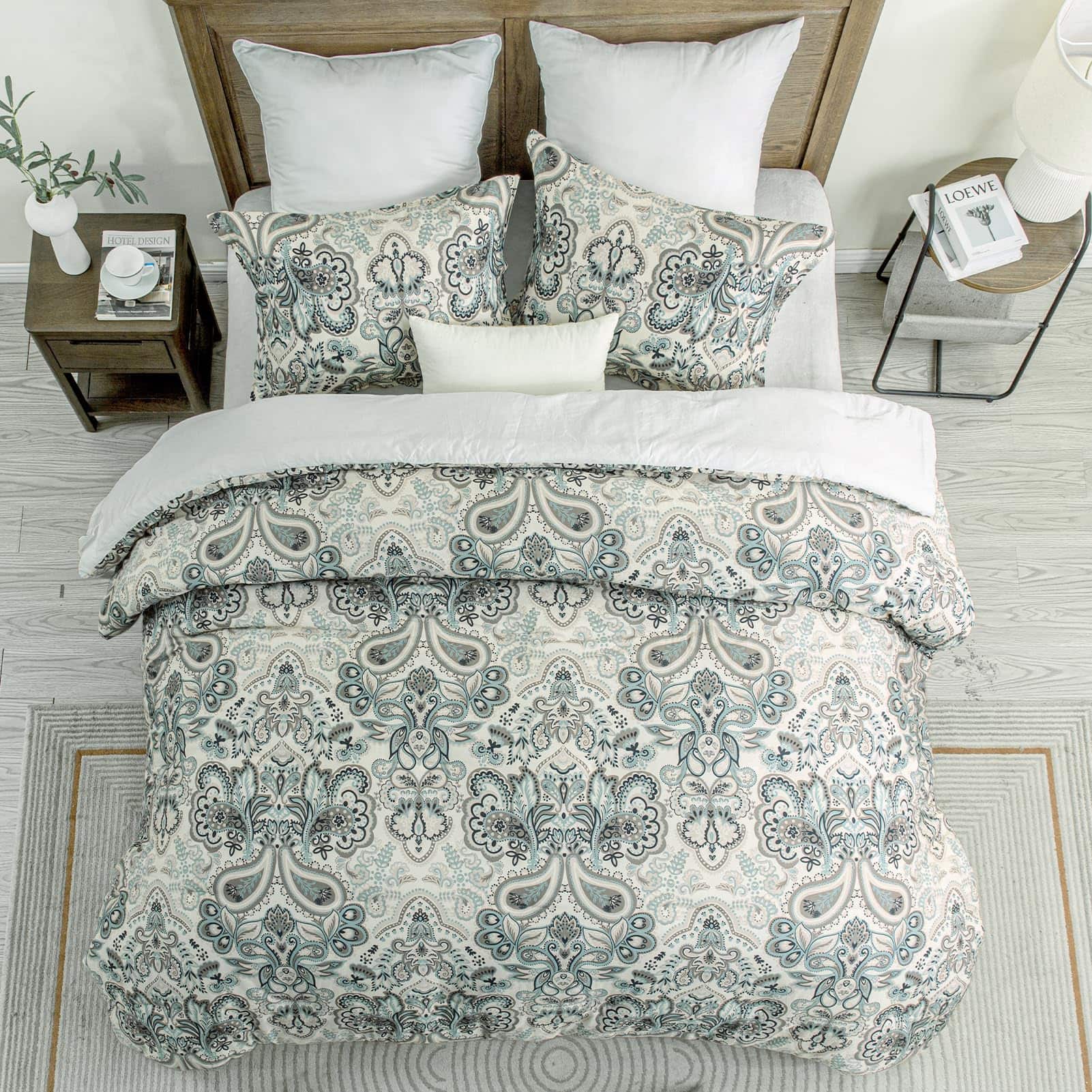 Set de Edredón King SahSahCasa, Juego de Edredón Damasco - Imagen 3