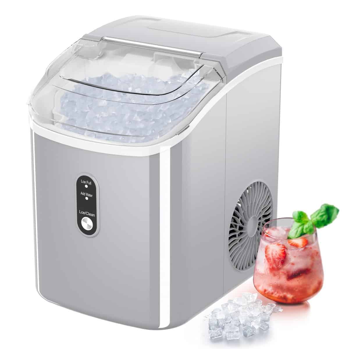 Máquina de hielo nugget portátil para mostrador,