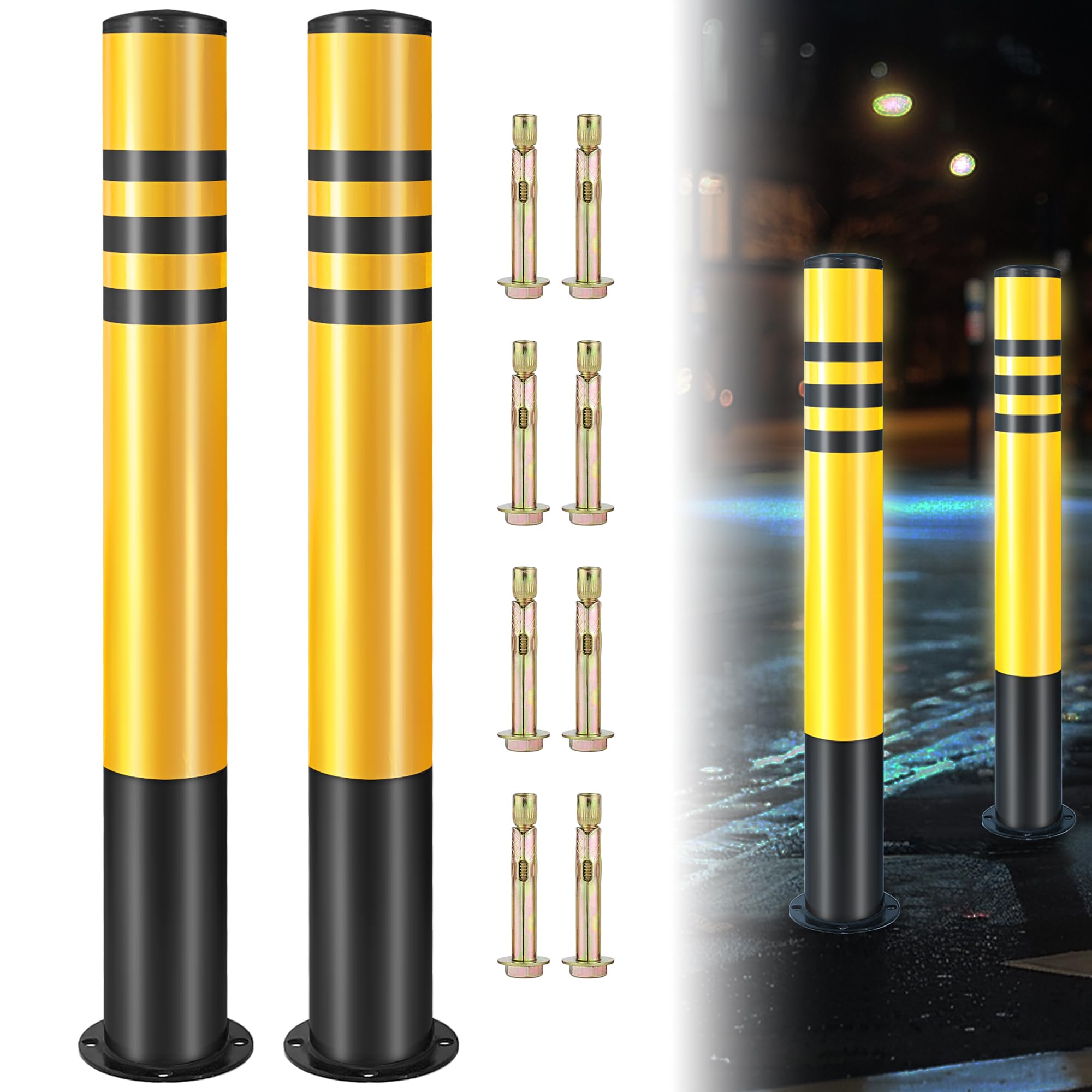 Poste de bolardo de seguridad KoreTech 4 pcs / 2 pcs,