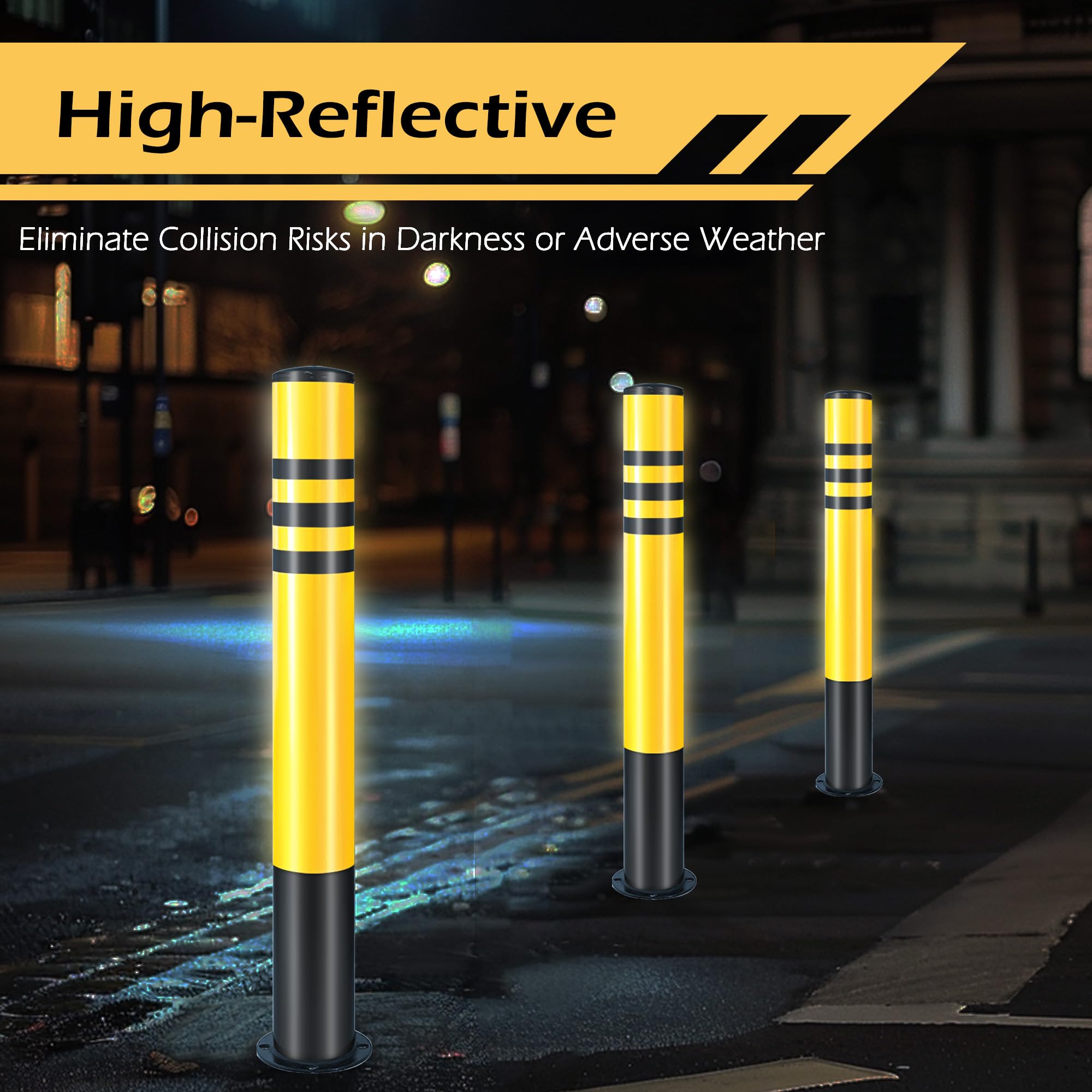 Poste de bolardo de seguridad KoreTech 4 pcs / 2 pcs, - Imagen 3