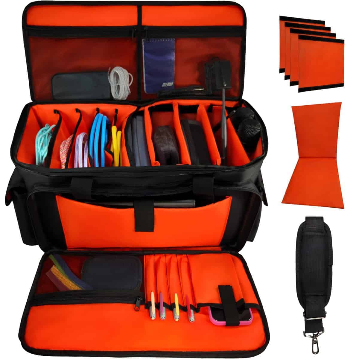 Estuche de transporte DERABY DJ Cable File con separadores