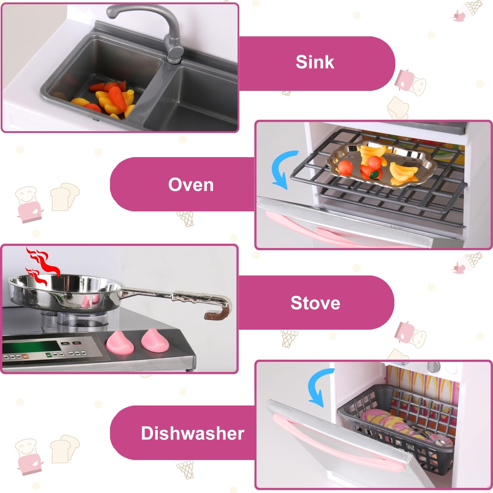 Set de Cocina de Muñecas para Niños, Mi Casa Moderna de - Imagen 4