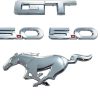 Conjunto de 1 Emblema de Pony OEM + 2 Emblemas 5.0 +