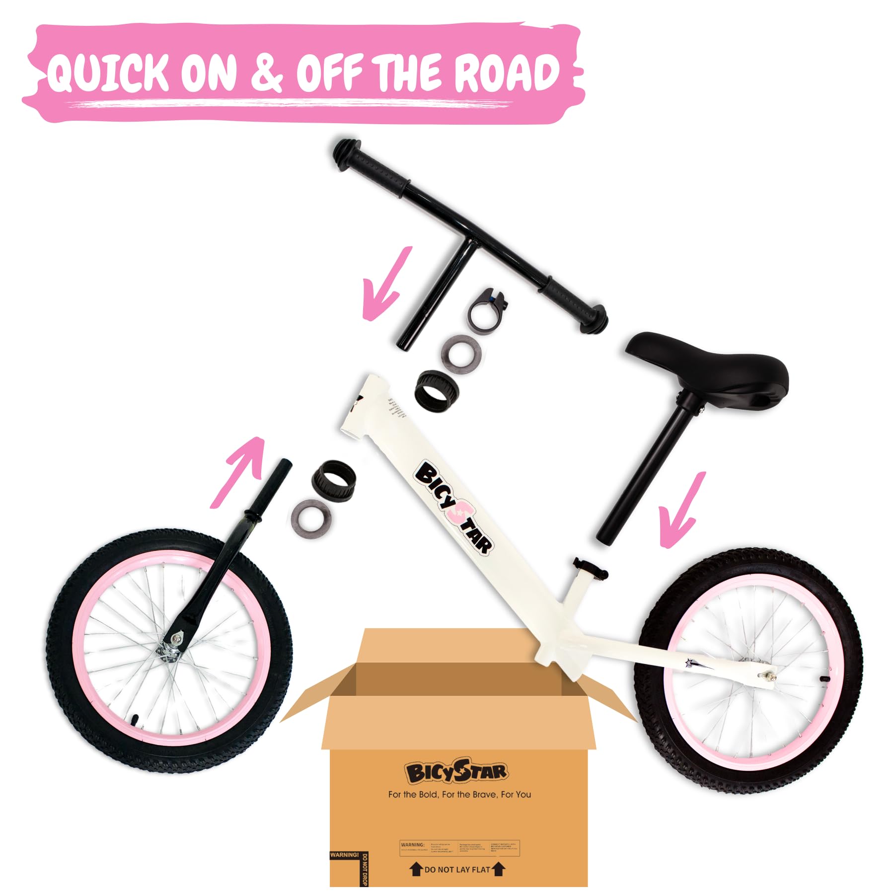 Bicicleta de Equilibrio Bicystar de 16 Pulgadas, Bicicleta - Imagen 6