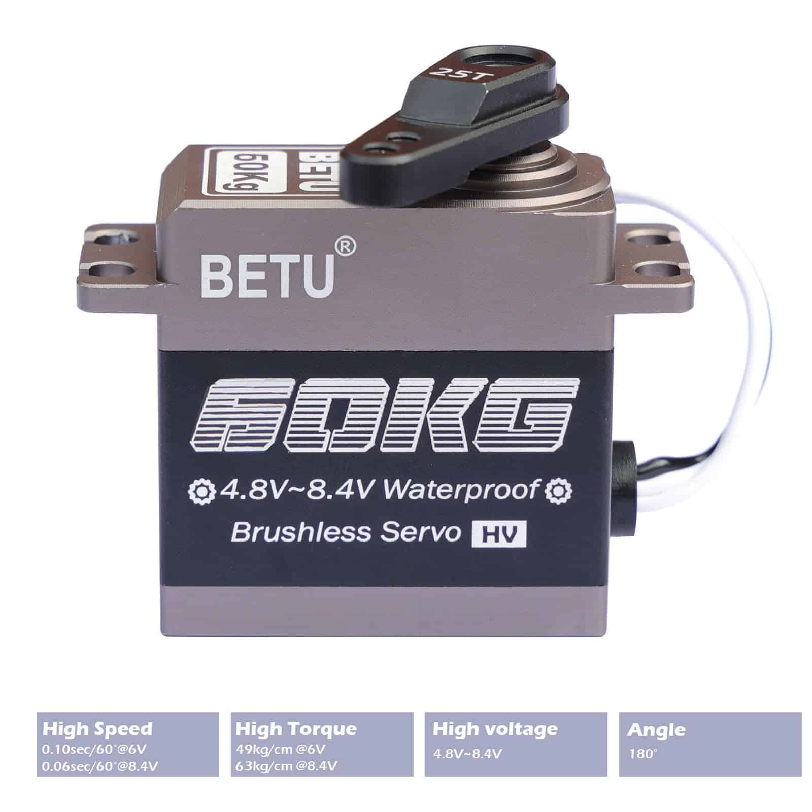 Servo Brushless BETU 60kg, Servo de Alta Velocidad, Servo - Imagen 6