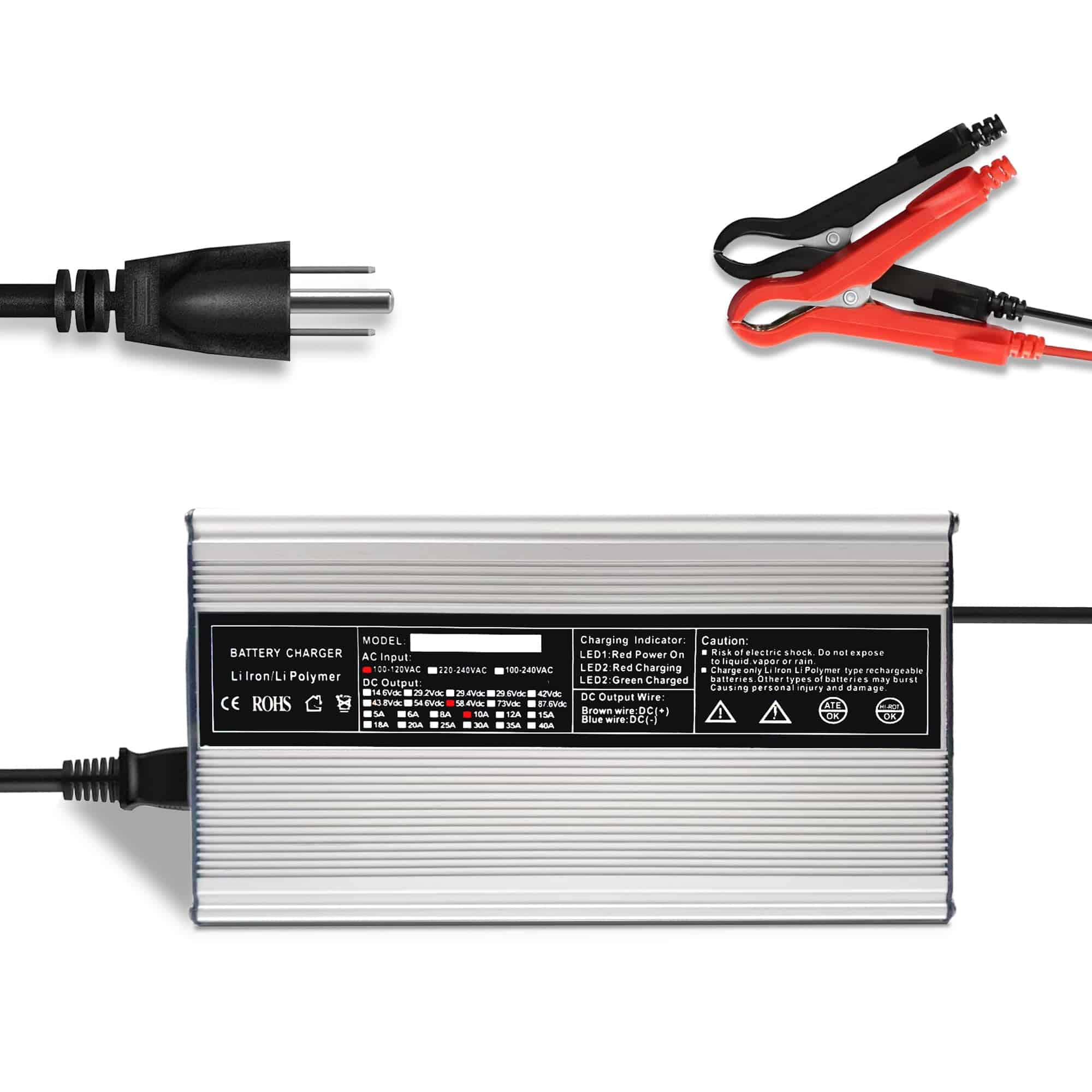 Cargador de Batería 58.4V 10A, AC-DC, Solución Ideal para