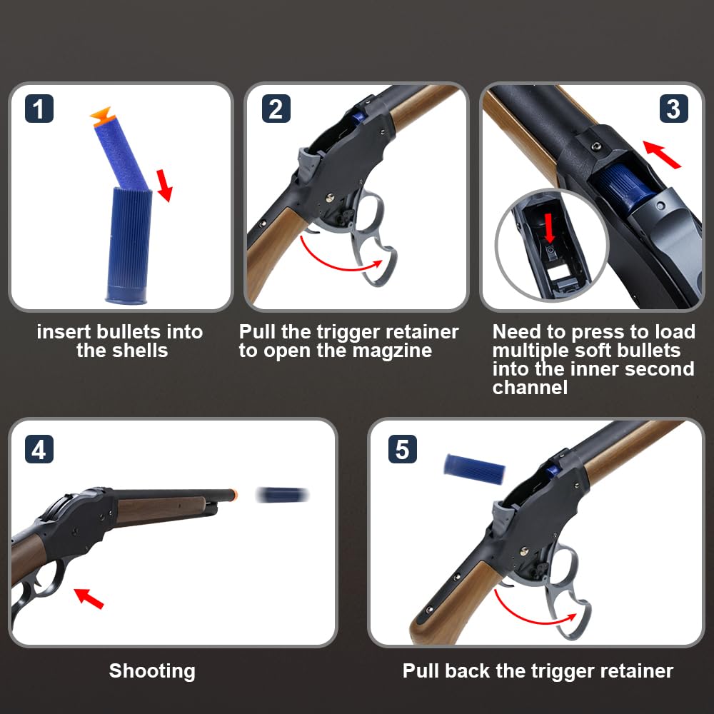 PISTOLAIFY M1887 EVA Empty Shell Ejection Toy (26- - Imagen 5