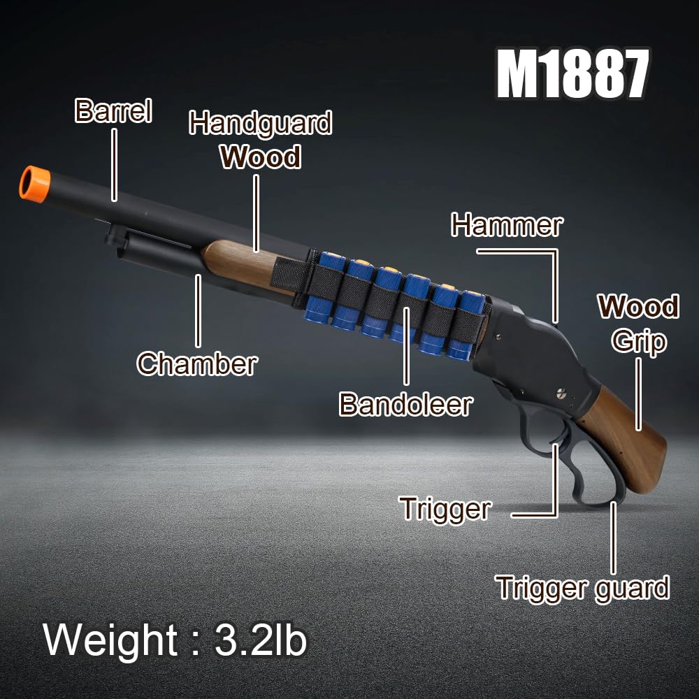 PISTOLAIFY M1887 EVA Empty Shell Ejection Toy (26- - Imagen 4