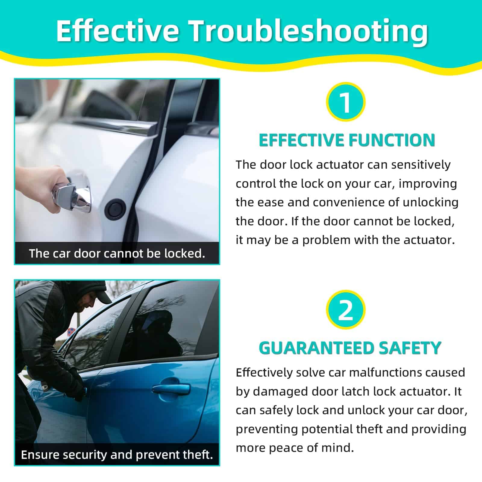 Actuador de cierre de pestillo de puerta completa delantero - Imagen 3