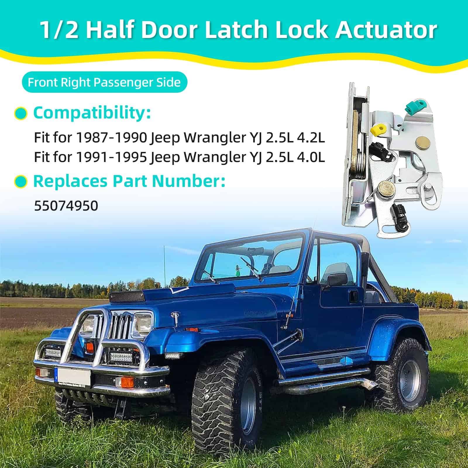 Actuador de cierre de pestillo de puerta de 1/2 mitad - Imagen 6