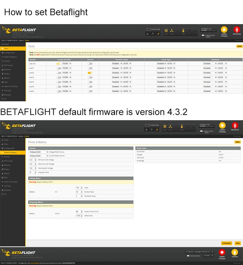 Controlador de vuelo SoloGood F722 30.5x30.5MM con ESC 4in1 - Imagen 7