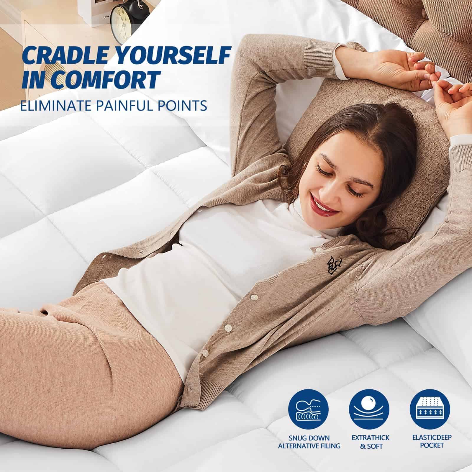 Colchón Topper de Espuma de Memoria Twin XL MEUDYT - - Imagen 5