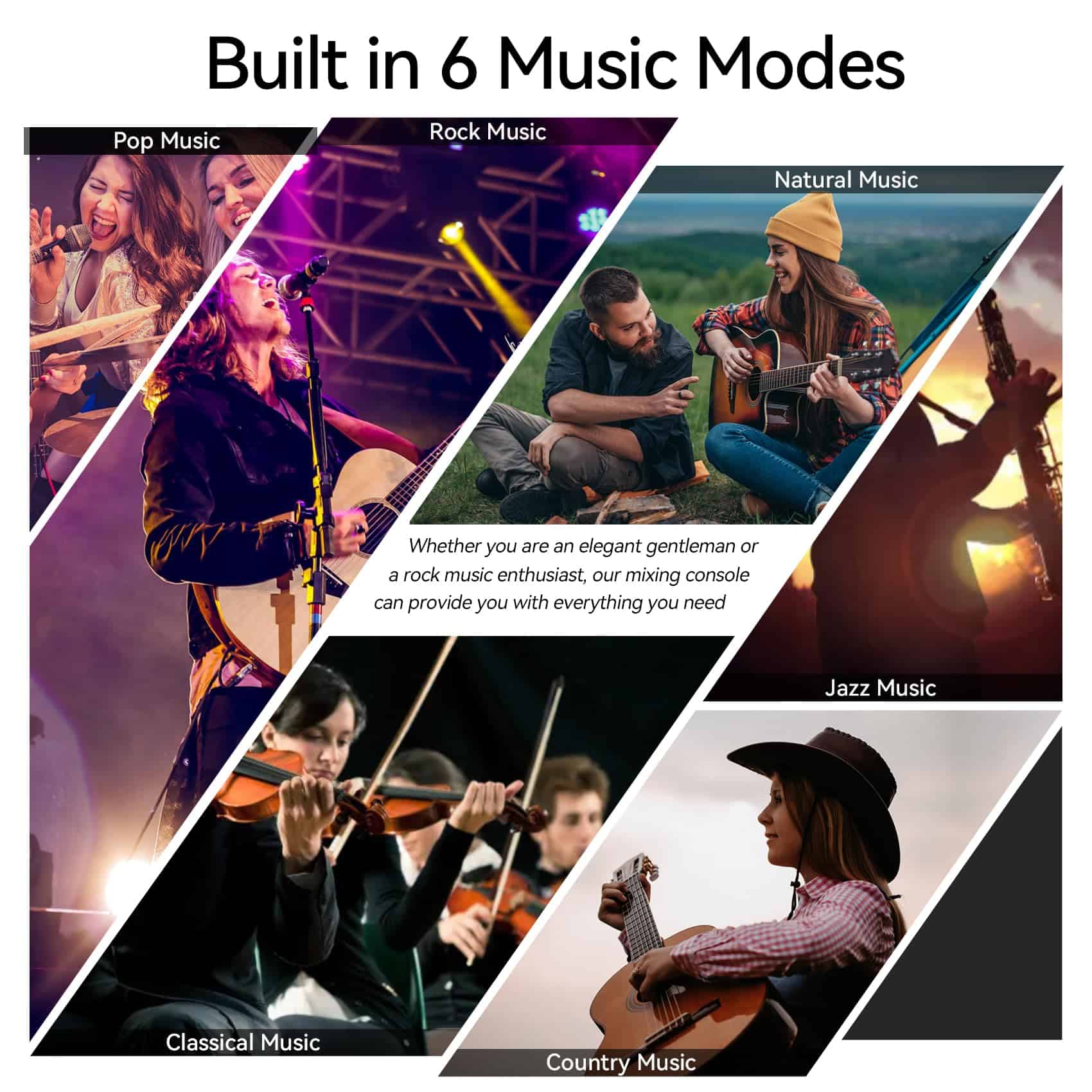 Mesa Mezcladora de Audio de 12 Canales, Consola con - Imagen 8