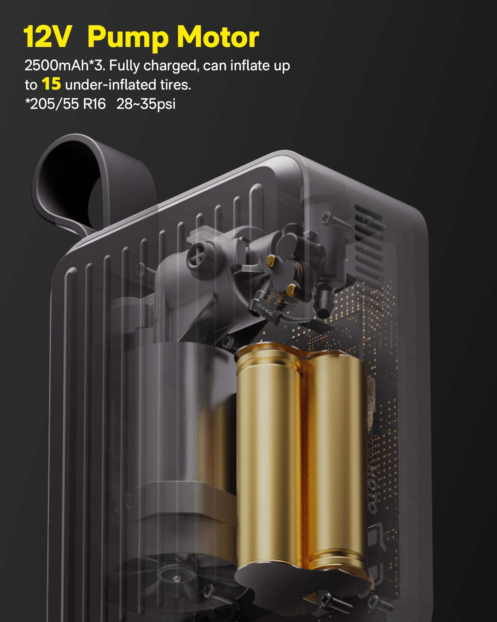 Inflador de Neumáticos Portátil HOTO, Bomba de Aire - Imagen 5