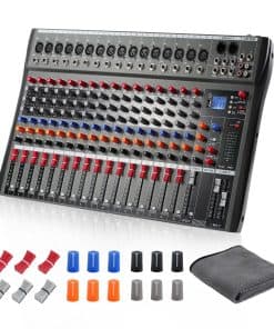 Mezcladora de Audio de 16 Canales, Consola con Bluetooth