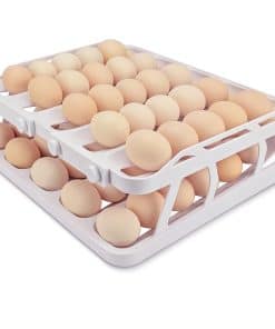 Dispensador y organizador de huevos rodantes de 5 filas