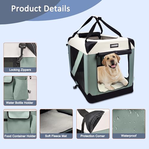 Jaula de Perro Suave Jespet para Mascotas, 3 Puertas - Imagen 5