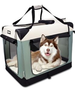 Jaula de Perro Suave Jespet para Mascotas, 3 Puertas