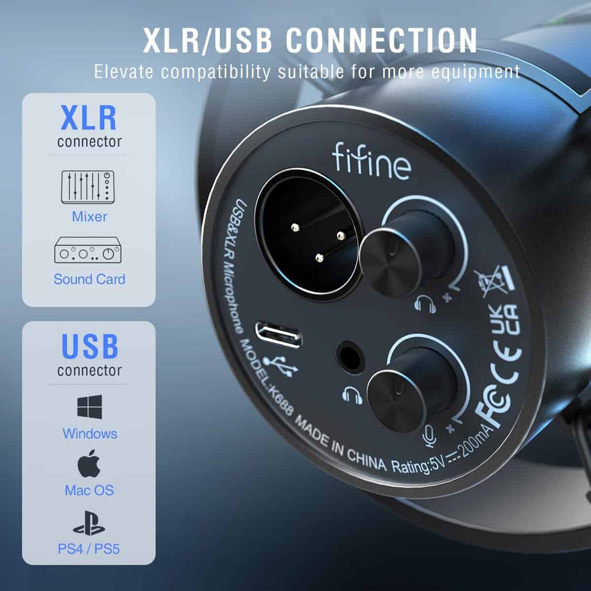 FIFINE Set de Micrófono Dinámico para Podcast con Brazo - Imagen 5